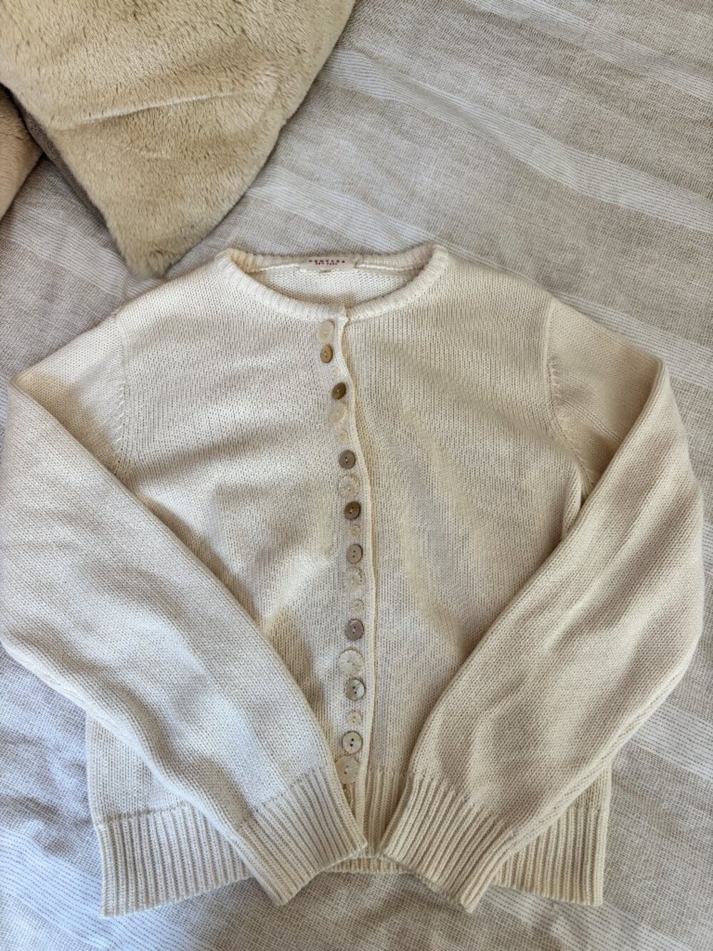 Demylee Soleil Cotton Cardigan in Natural